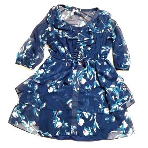 KOHL'S LAUREN CONRAD ROMANTIC FLORAL RUFFLE DRESS